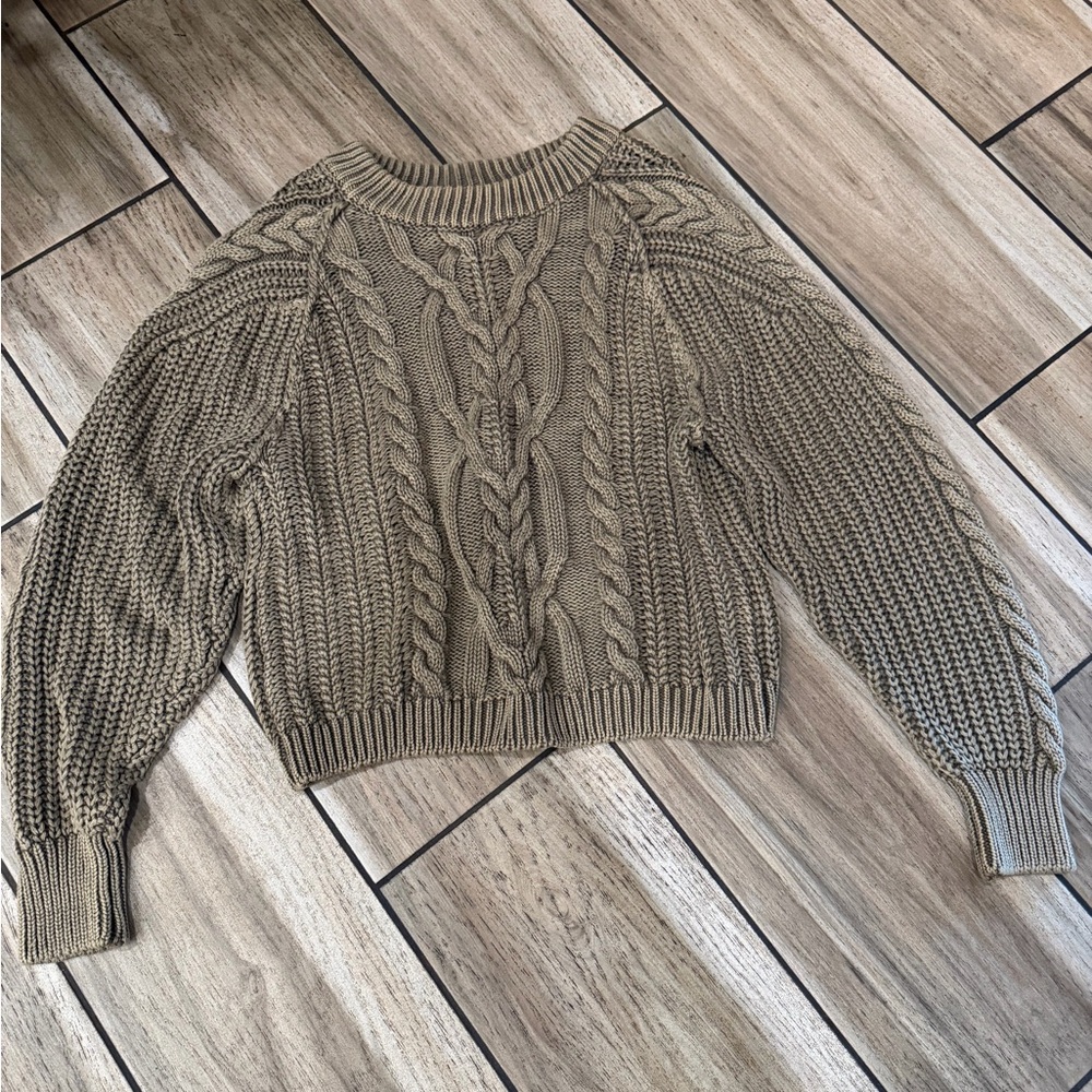Cable Knit Sweater in Brown